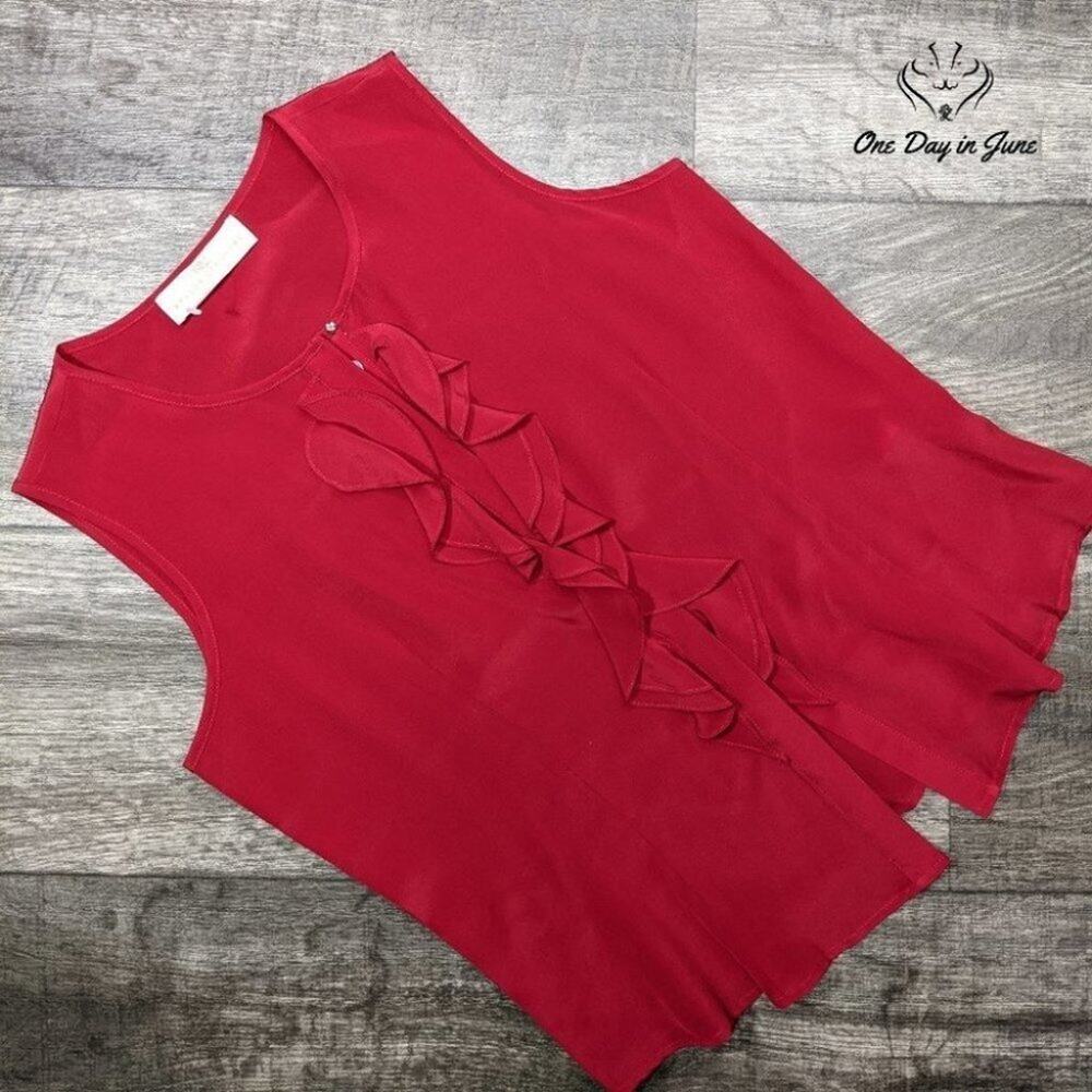 Amanda Uprichard Light Silk Sleeveless Top Size M